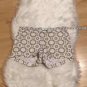 J Crew stretchy short shorts geometric floral print size 8